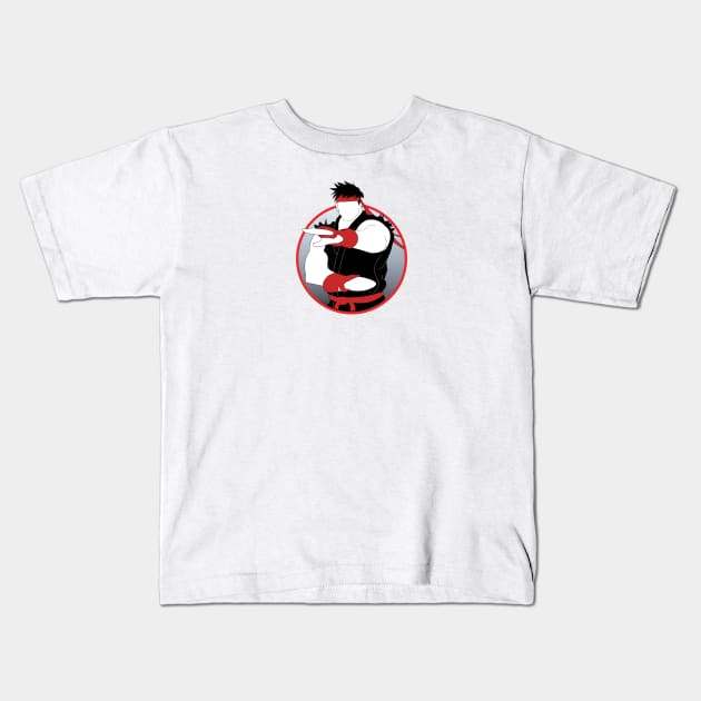 Ryu’s Circle - King of Street Fights Kids T-Shirt by 7-Bit Gaming